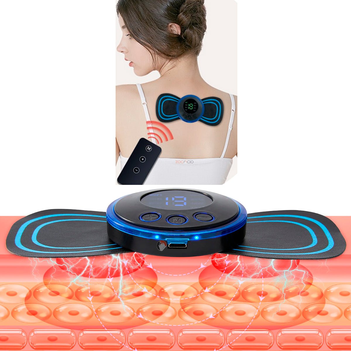 ¡Descubre MystiRelax™: Mini Masajeador EMS de Alta Calidad para tu Bienestar! - Max Variedad