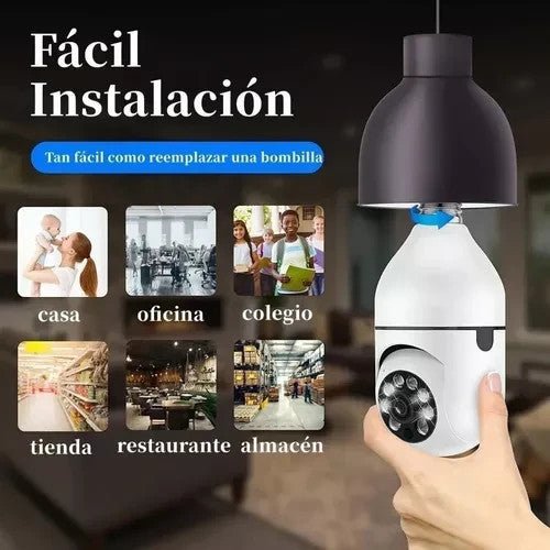 ¡Explora la Seguridad Total con la Cámara de Bombillo 360°! - Max Variedad